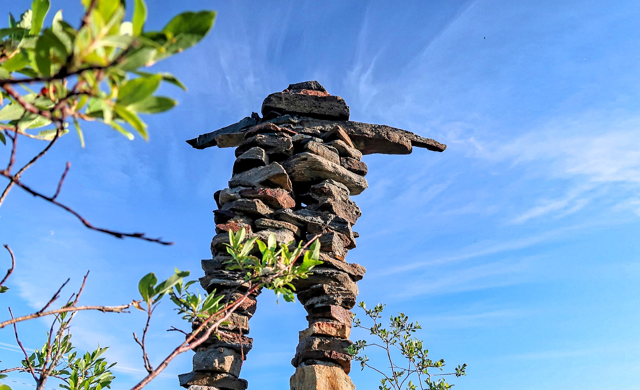 A beautiful Inukshuk right outside our hostel/pub